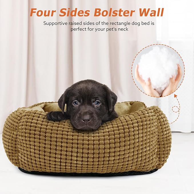 MIXJOY Large Dog Bed for Large Medium Small Dogs, Rectangle Washable Orthopedic - Image 2