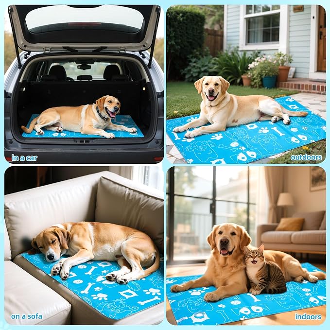 Ownpets Dog Cooling Mat, Large 39"x 23" Instant Cooling Pet Pad, Thickened - Image 8