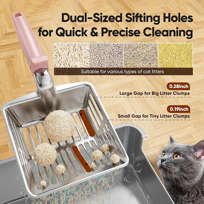 Metal Cat Litter Scoop, Large Cat Scooper - Image 3