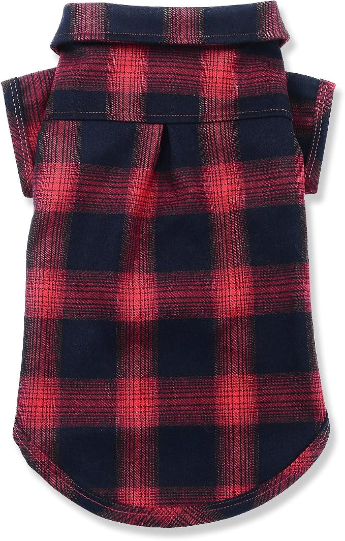 Koneseve Dog Plaid Shirt, Pet Clothes T-Shirt Sweater Matching Breathable - Image 2