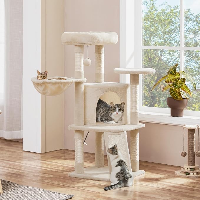 Yaheetech Cat Tree, 42in Play Tower - Image 2