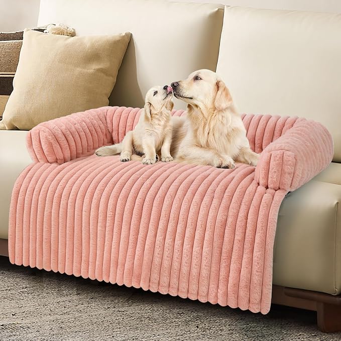 Wn's Day Luxurious Dog Couch Bed, Washable Calming Dog Couch Cover, Removable by Unknown