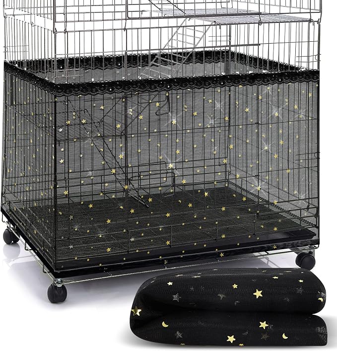 Shappy Large Bird Cage Birdcage Nylon Mesh Net Cover Seed Feather Catcher by Shappy
