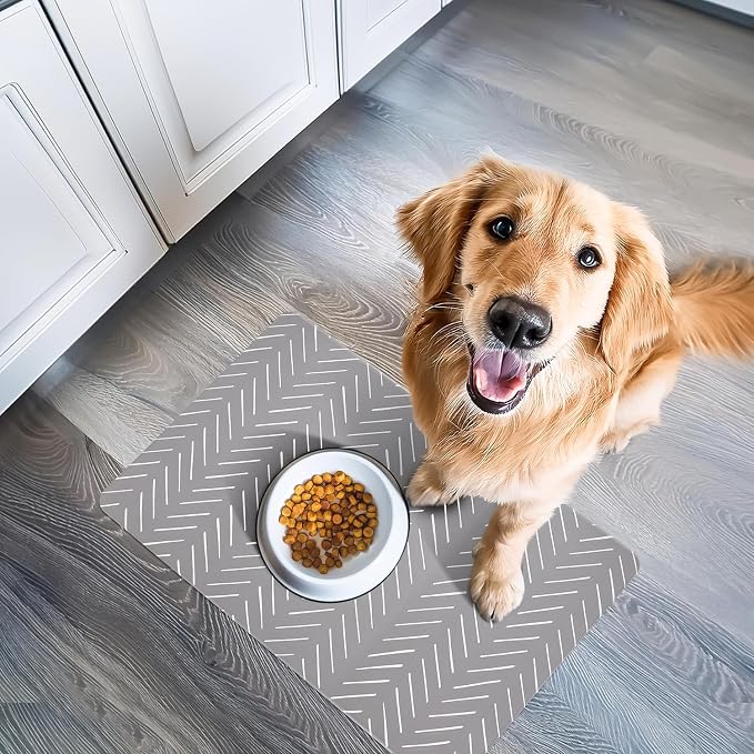 NALALAS Dog Mat for Food and Water, Cat Feeding Mat | Waterproof Dog Bowl Mat | - Image 6