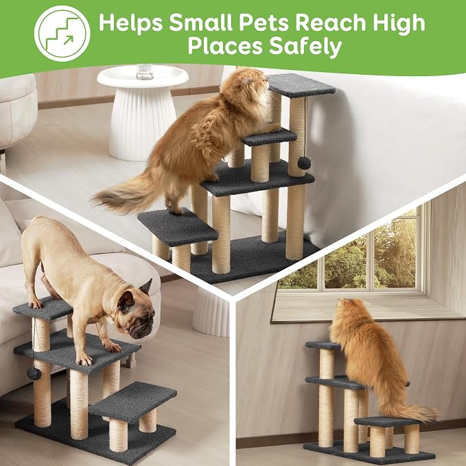 Pawque Dog Stairs & Cat Scratching Post Pet Steps - Image 2
