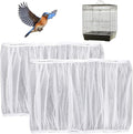 2 Pcs Bird Cage Cover Universal Bird Cage Seed Catcher, Breathable Nylon Mesh by Unknown