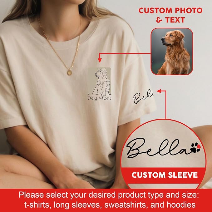 Custom Dog Mom Shirt Gifts for Women, Mother's Day Hoodie, Custom Shirt - Image 2