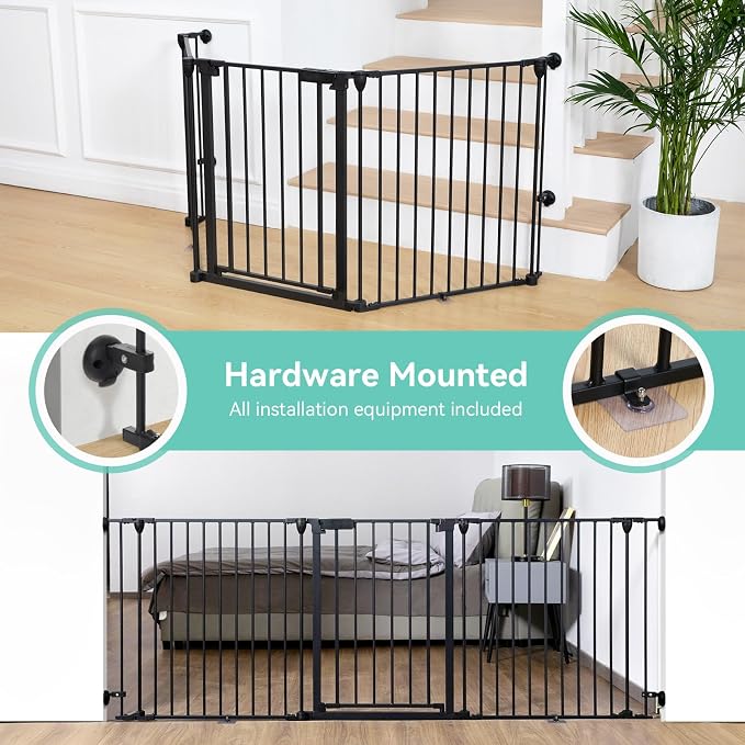 COMOMY 80" Extra Wide Baby Gate, Dog Gate - Image 2