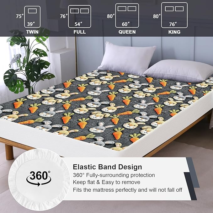 Twin Mattress Protector Waterproof, Fitted Sheet Style Breathable Mattress Cover - Image 5