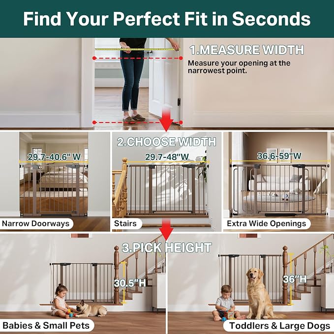 Cumbor 36.6-59" Extra Wide Baby Gate - Image 3