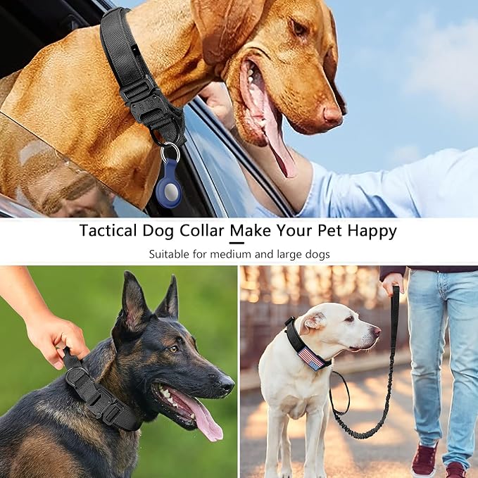 DAGANXI Tactical Dog Collar, Adjustable Military Training Nylon Dog Collar - Image 4