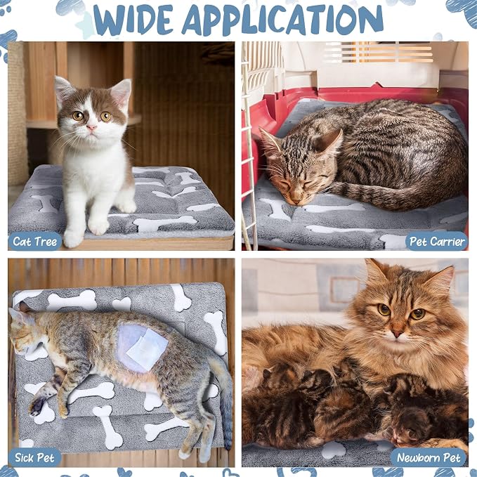 VitalCozy 2 Pack Self Warming Cat Mat Self Heating Pad Bed Reversible Machine - Image 4