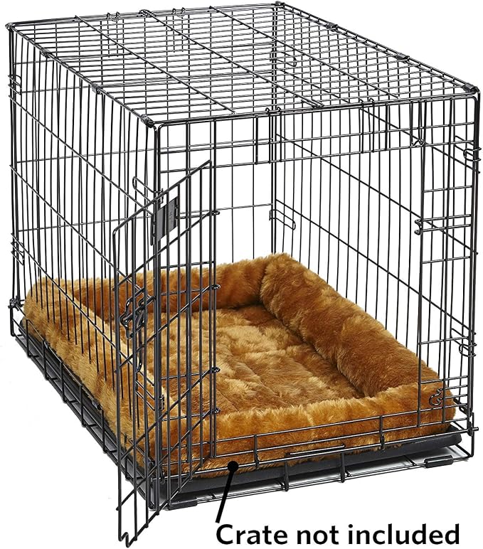 MidWest Homes for Pets QuietTime XXS Dog Bed – Cinnamon Faux Fur Bolster - Image 3