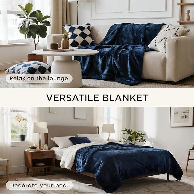 gogobunny Waterproof Bed Blanket, Reversible Sherpa Fleece Throw Blanket - Image 4