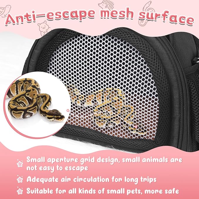 YUDODO Hamster Carrier Guinea Pig Carrier Bag Small Animal Sugar Glider Pouch - Image 4