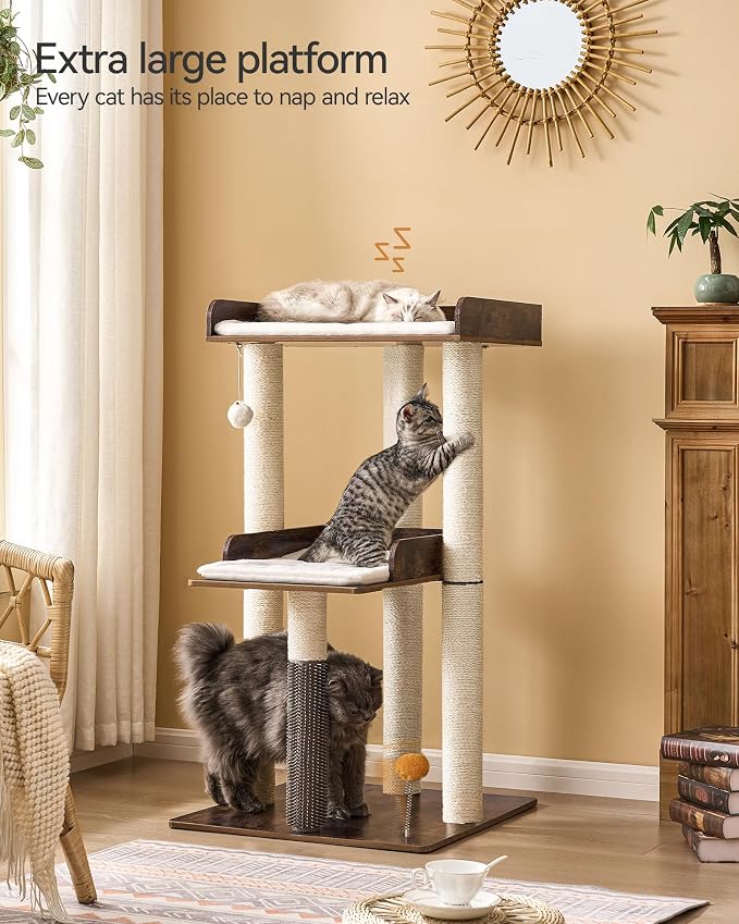 FourFurPets 43.7" Cat Tree, Modern Cat Tree Tower, Cat Tower - Image 3