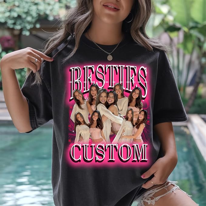 Custom Bootleg Rap Tee, Personalized Girlfriend Vintage Graphic T-Shirt - Image 6