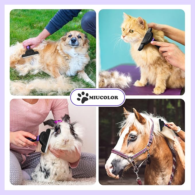 MIU COLOR Long Hair Pet Grooming Brush, Deshedding Tool - Image 8