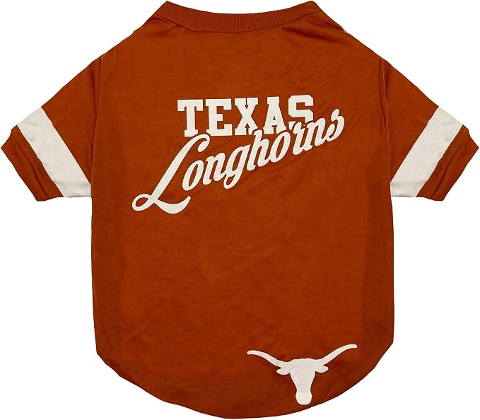 NCAA Texas Longhorns T-Shirt for Dogs & Cats, Small. Football/Basketball Dog - Image 3