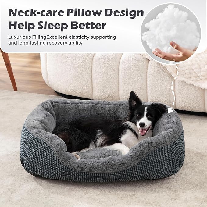 INVENHO Dog Beds for Small Medium Dogs Washable, Calming Orthopedic Warming - Image 7
