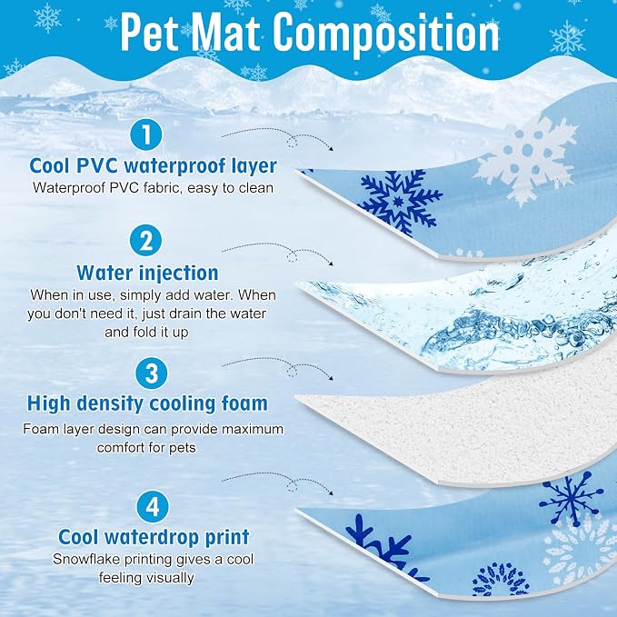 Upgrade Dog Cooling Mat Portable Water Injection Pet Cooling Pad Summer Self - Image 6