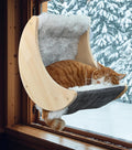 Window Cat Beds with Ultra Plush Hammock, Moon Shelves Mounted with Strong by HAPYKITYS