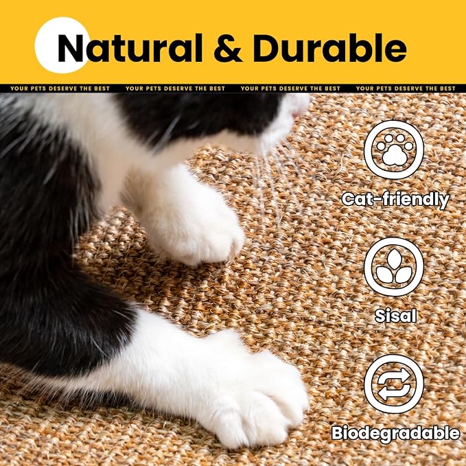 Cat Scratcher Mat, Sisal Cat Scratch Pad Rug, Wall Scratchers - Image 5