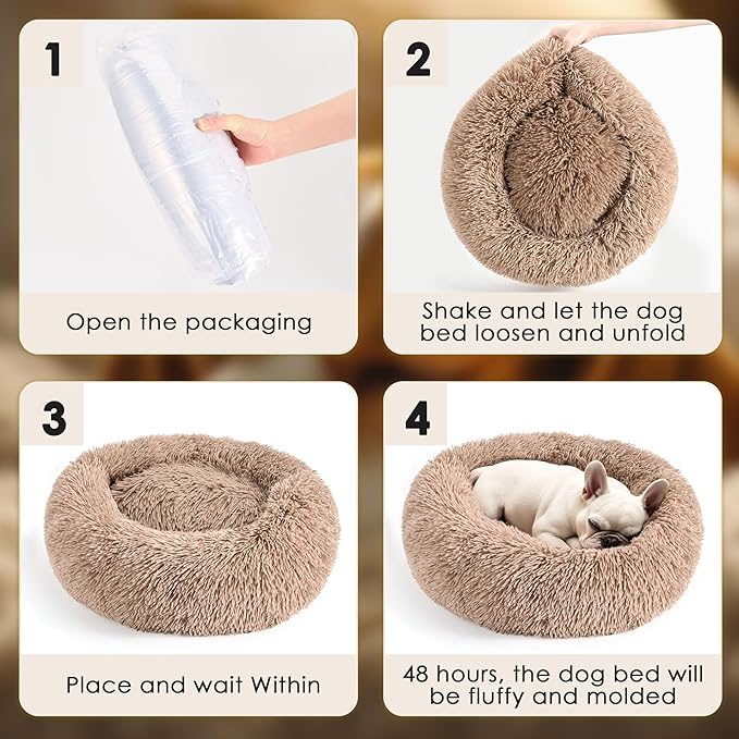 Extra Large Dog Beds, 36 Inch Human Dog Anxiety Relief Comfort Bed, - Image 6