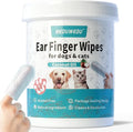 Ear Cleaner Finger Wipes 60 Counts, Dog Ear Cleaner, Grooming Kit Care by MEDUWEDU