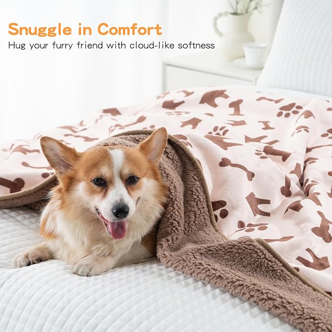 Waterproof Dog Blankets Pet Blanket 60"x80", Soft Fluffy Sofa Car Bed Protector - Image 5