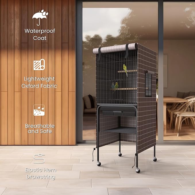 Universal Bird Cage Cover Good Night Blackout Thin Lightweight Breathable Small - Image 6