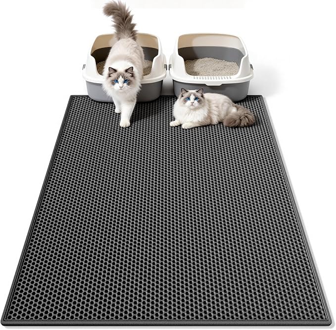 Pieviev Cat Litter Mat Double Layer Waterproof Urine Proof Trapping Mat 1 Pack) by Pieviev