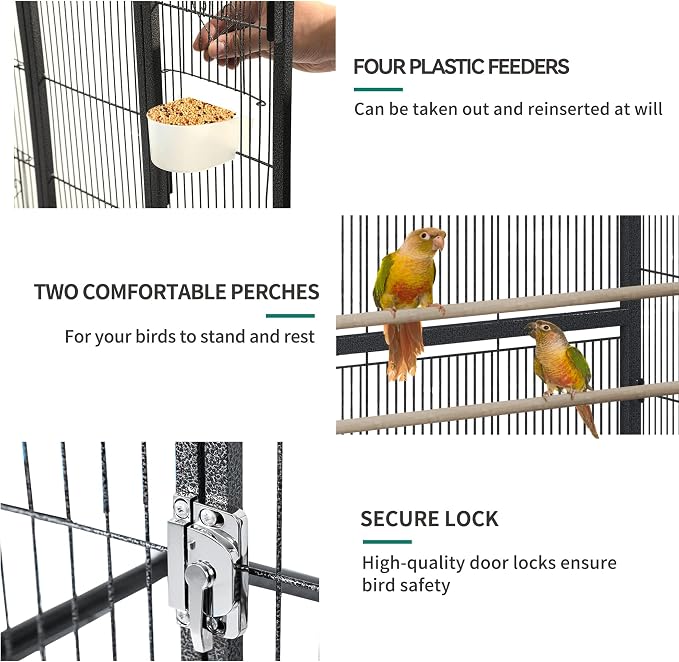 YITAHOME 53 inches Birdcage Cover and Bird Cage Seed Catcher, Bird Cages - Image 4