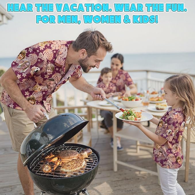 Custom Hawaiian Shirt with Face Photo Picture - Image 3