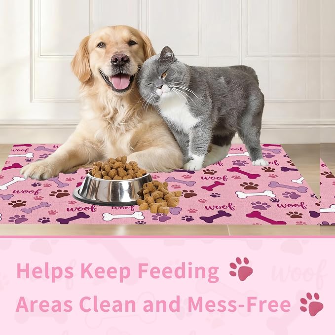 Dog Feeding Mat 24 x 16 Inch, Waterproof Non Slip Rubber Pet Bowl Pad Mat - Image 6