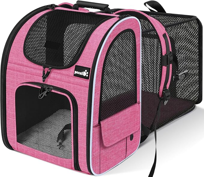 Pecute Cat Backpack Carrier Expandable, Pet Backpack by pecute