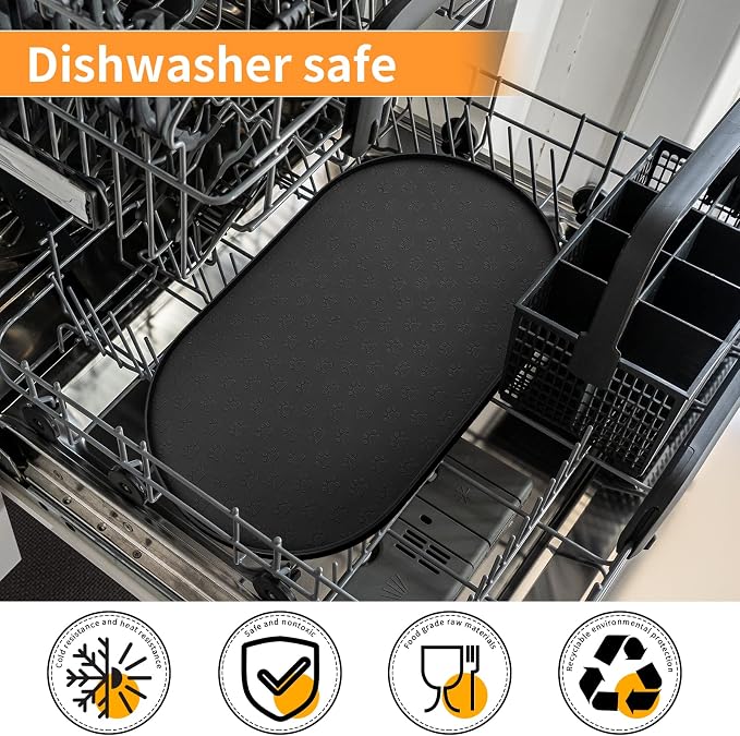 KPWACD Pet Feeding Mat for Dogs and Cats, Silicone Dog Placemat Non-Slip - Image 7