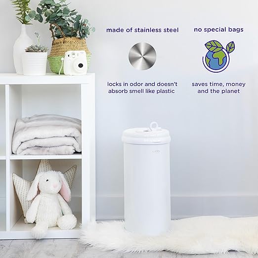 Ubbi Stainless Steel Diaper Pail, Odor Locking, No Special Bag Required - Image 4