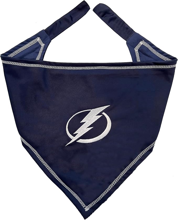 Pets First NHL Tampa Bay Lightning TIE Bandana, Size Large/X-Large. Dog Bandana - Image 3