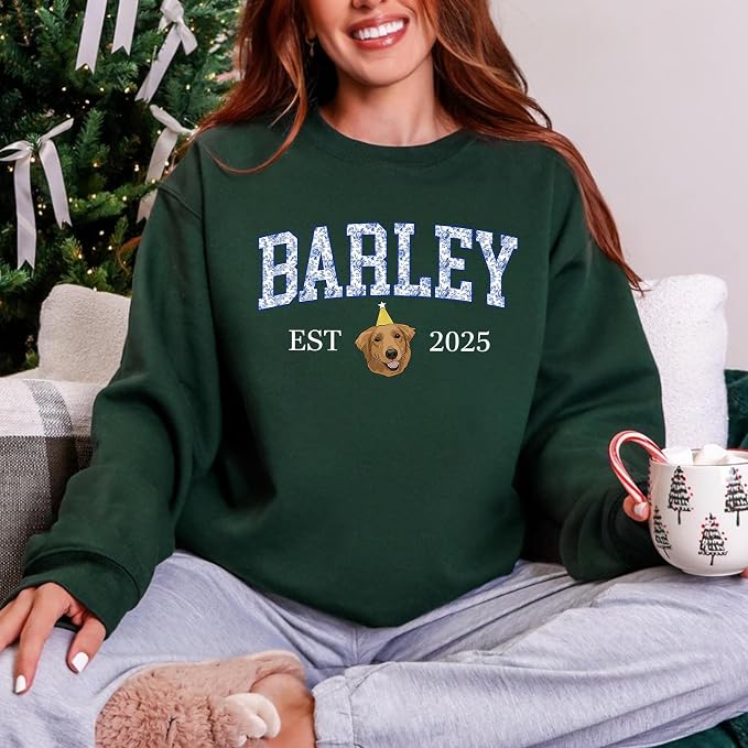Custom Pet Sweatshirts with Photo and Name, Personalized Dog Sweatshirt - Image 7