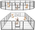 DUMOS Dog Playpen Indoor, Metal 24 Inch 16 Panels Foldable Pet Fence by DumosLifestyle