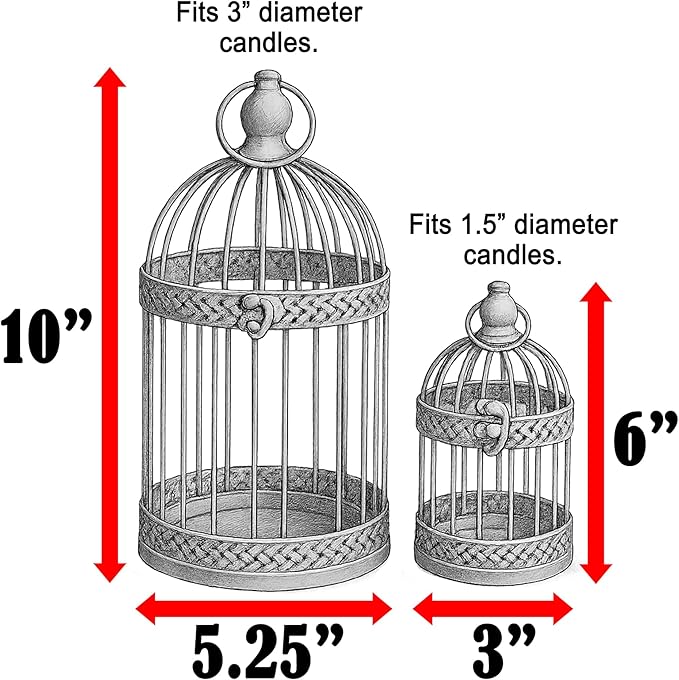 Vela Lanterns Bird Cage Decor Candle Holder Lantern Decorative Wedding Table - Image 11