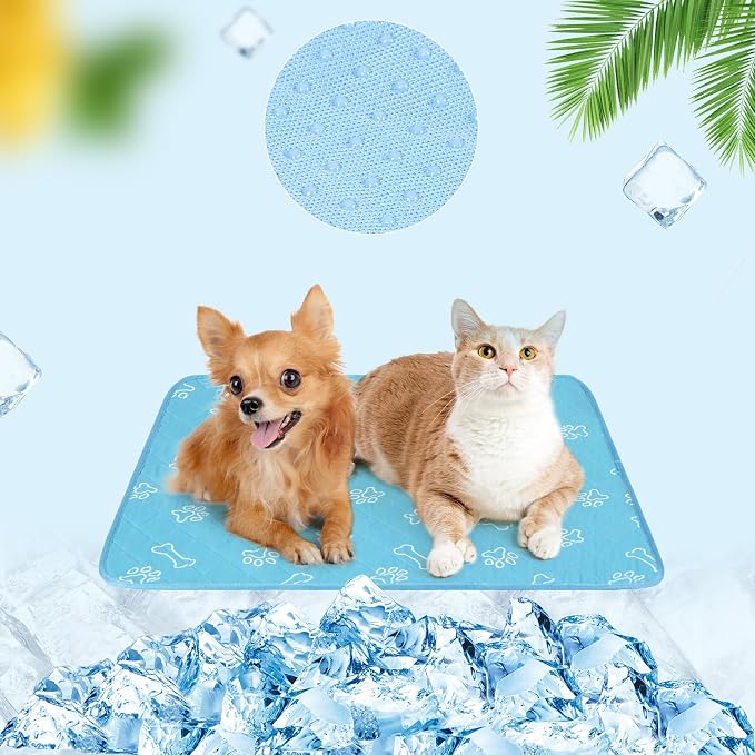 BEAUTYZOO Upgraded Dog Self Cooling Mat Ice Silk Chill Pads by BEAUTYZOO
