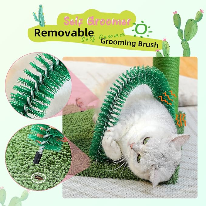 PAWZ Road Cactus Cat Tree, 33 Inchs Cat Tower - Image 8