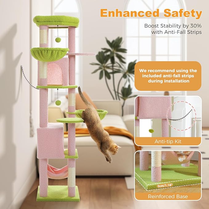 71.2" Large Cat Tree for Multi-Cat Households - Image 6