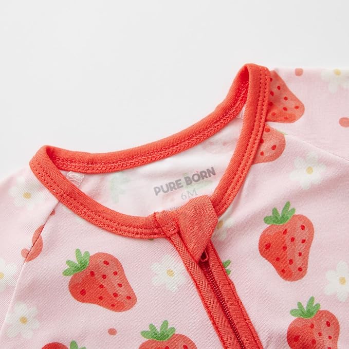 pureborn Baby Infant Boys Girls Sleeper Snug Fit Viscose from Bamboo Pajamas - Image 6