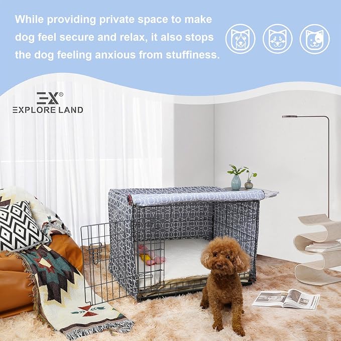 Explore Land Pattern Dog Crate Cover - Image 6