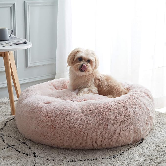 WESTERN HOME WH Calming Dog & Cat Bed, Anti-Anxiety Donut Cuddler Warming Cozy by WESTERNHOME
