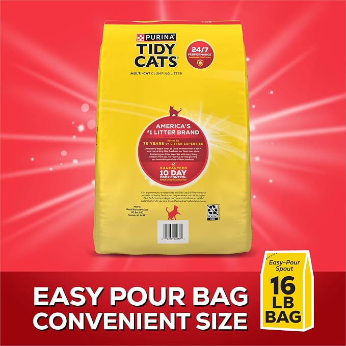 Purina Tidy Cats Clumping Cat Litter Odor Control, 24/7 Performance Multi Cat - Image 5