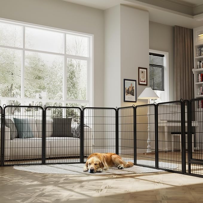 Yaheetech Dog Playpen Outdoor, 40 inch 32 Panels Dog Pen Indoor Heavy Duty - Image 3